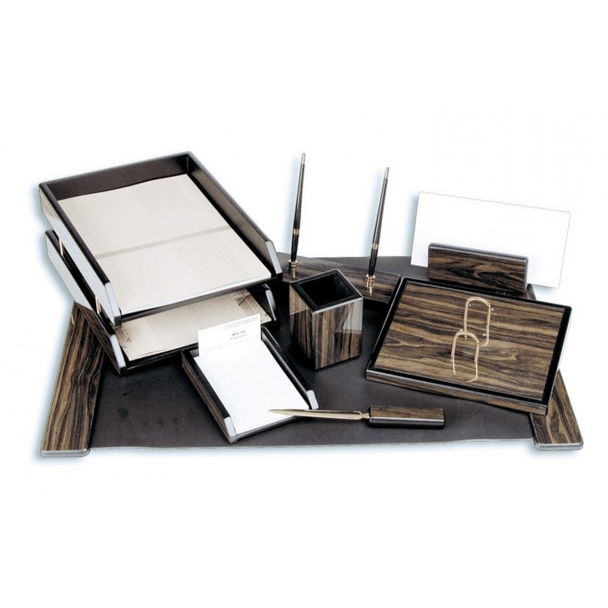 Набор настольный деревянный 8 предм. из MDF 8FE-1A ламинат черное дерево