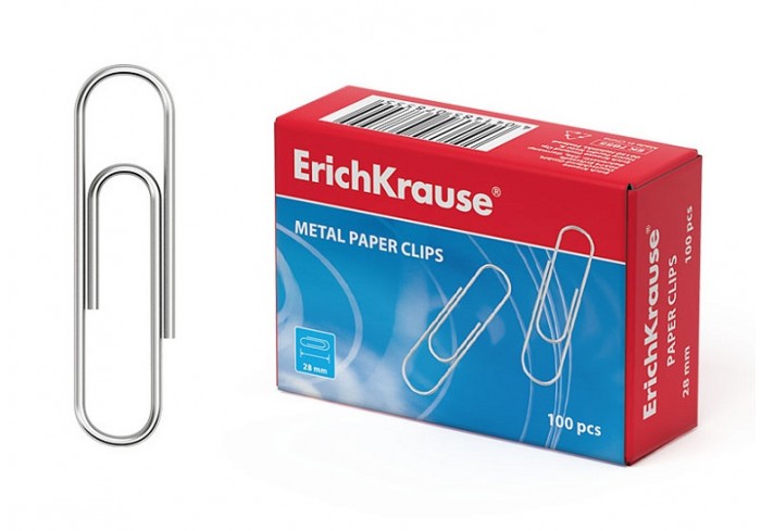 Скрепки металлические ErichKrause 28мм