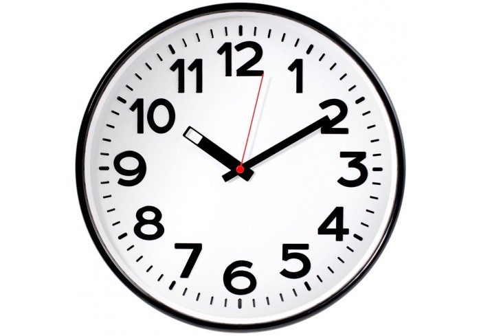 Часы настенные ход плавный, Troyka 78770783, круглые, 30*30*5,5, черная рамка