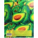 Тетрадь клетка А5 80л. ХАМЕЛЕОНЫ И АВОКАДО на кольцах, глянцевая ламинац, лен