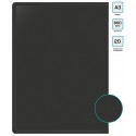 Папка с 20 прозр.вклад. Бюрократ -BPV20A3BLACK А3 пластик 0.8мм черный