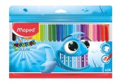Фломастеры 24шт. супер смываемые, MAPED COLOR'PEPS OCEAN