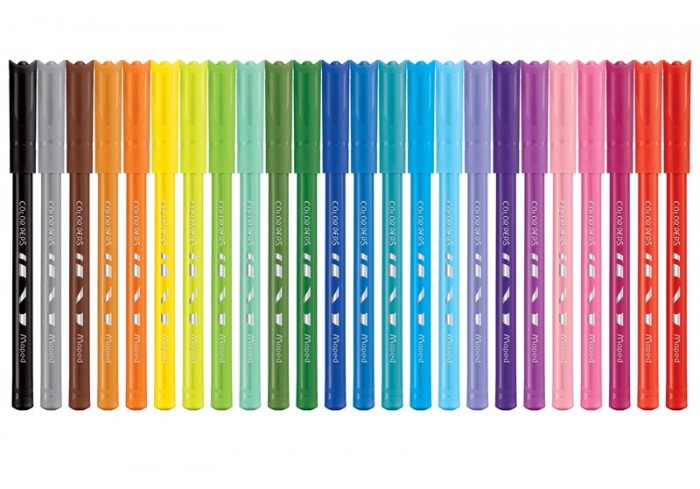 Фломастеры 24шт. супер смываемые, MAPED COLOR'PEPS OCEAN