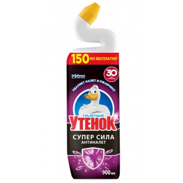 Средство для уборки туалета 900 мл, ТУАЛЕТНЫЙ УТЕНОК Супер Сила 