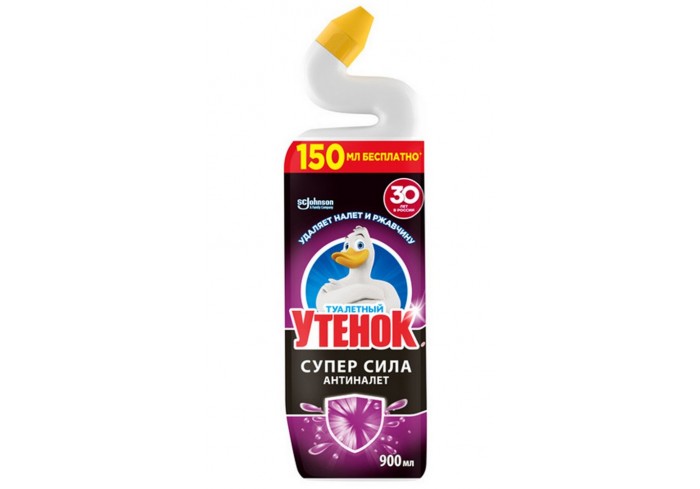 Средство для уборки туалета 900 мл, ТУАЛЕТНЫЙ УТЕНОК Супер Сила 