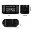 Подставка для канцелярских принадлежностей Deli металл 220x112x104мм, 9 отделений