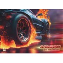 Альбом для рисования 40л. на склейке Drift show/Дрифт шоу,  блок-офсет 100г/м