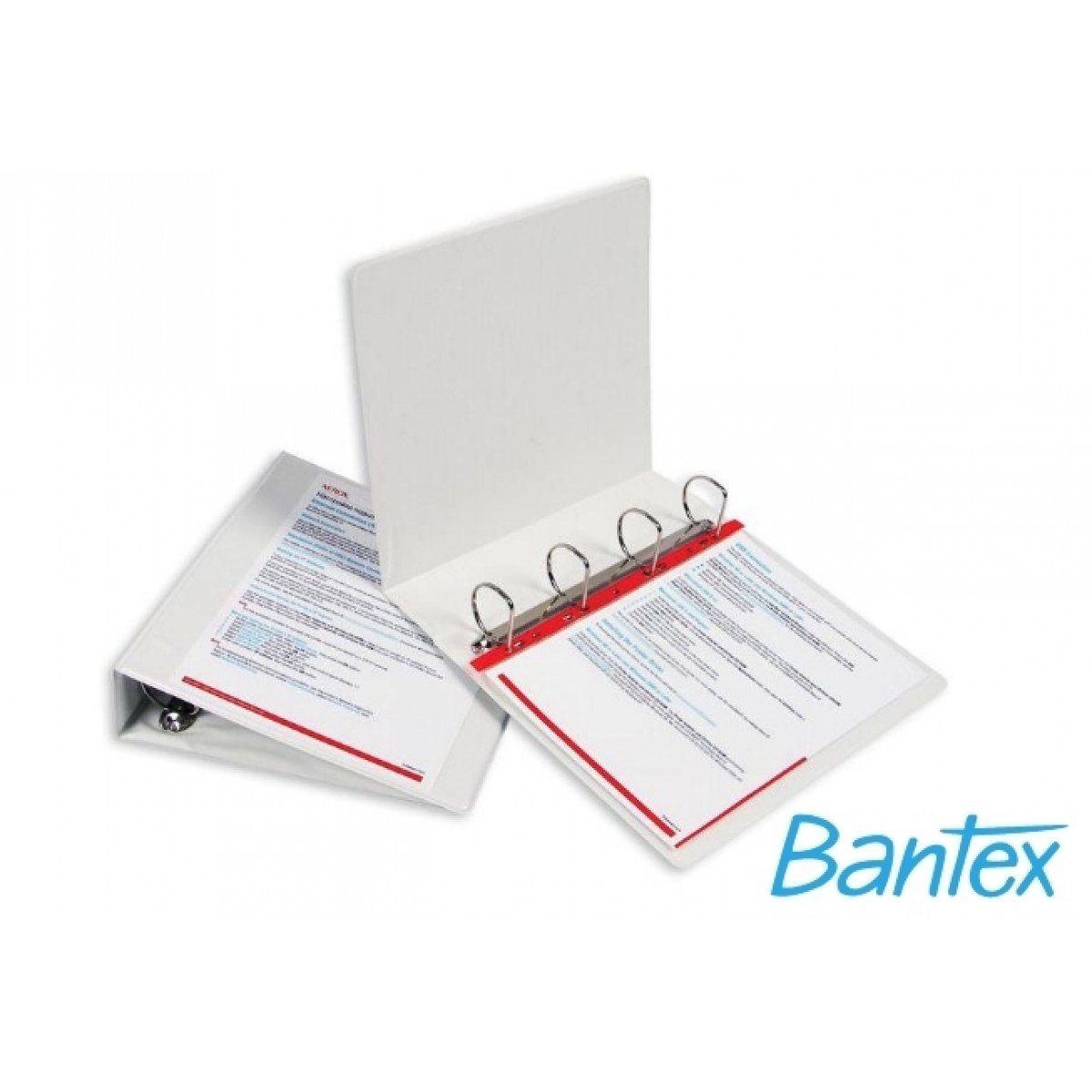 Папка на 4-х кольцах BANTEX ПАНОРАМА D60мм 85мм белый