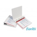 Папка на 4-х кольцах BANTEX ПАНОРАМА D60мм 85мм белый