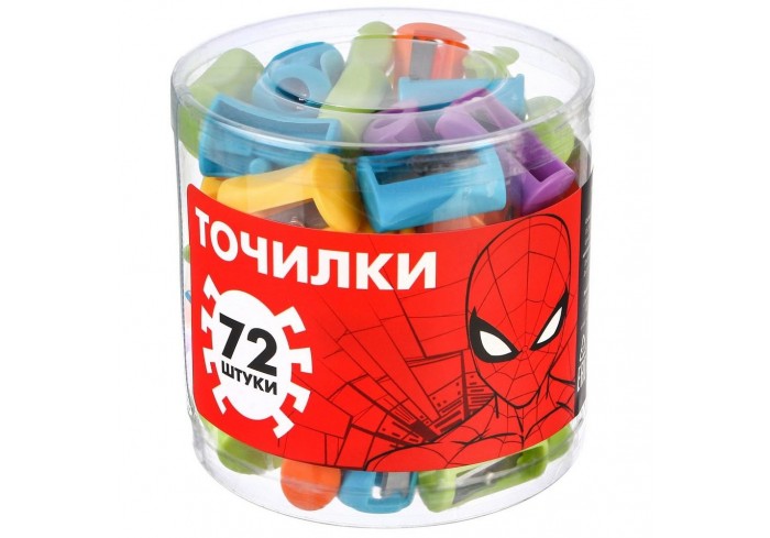 Точилка пластиковая, МИКС, Человек-паук