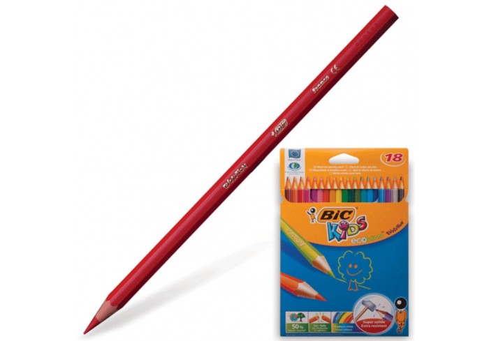 Карандаши цветные пластиковые BIC (Франция) 