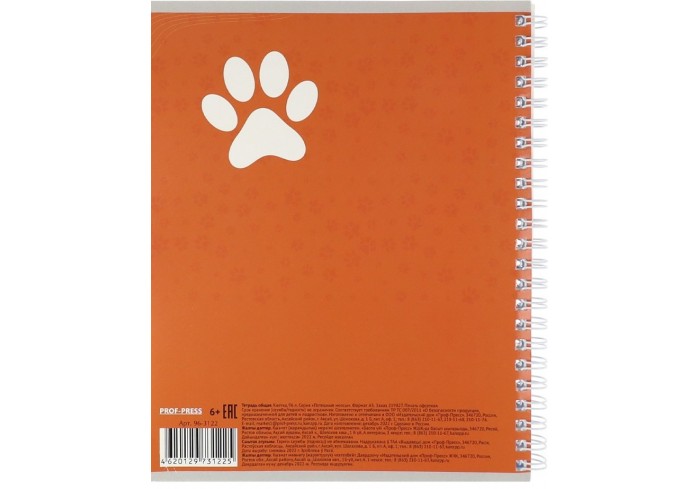 Тетрадь клетка А5 96л. ПОТЕШНЫЕ МОПСЫ, цвет.мелов.обложка, гребень