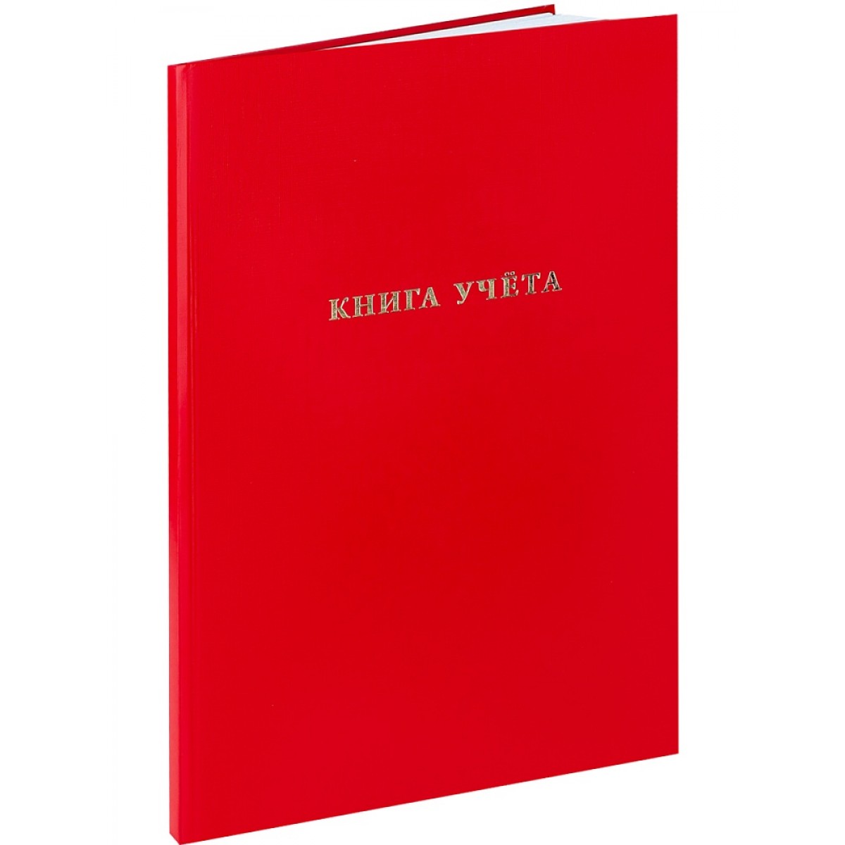 Книга учета А4 бумвинил 96л КРАСНЫЙ,  тиснение фольгой,клетка