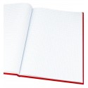 Книга учета А4 бумвинил 96л КРАСНЫЙ,  тиснение фольгой,клетка