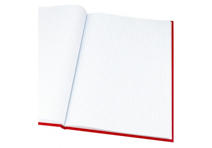 Книга учета А4 бумвинил 96л КРАСНЫЙ,  тиснение фольгой,клетка