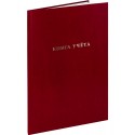 Книга учета А4 бумвинил 96л БОРДО,  тиснение фольгой, клетка