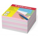 Блок для записей ErichKrause, 90x90x50 мм, 2 цвета: белый, розовый, 80г/м2