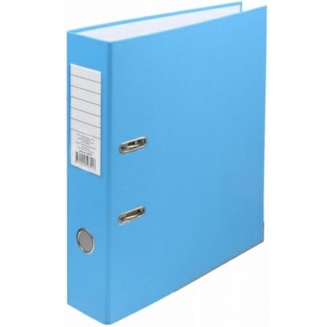 Папка-регистратор А4, 70 мм,  ПВХ односторонняя, светло-голубой,