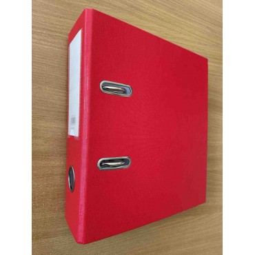 Папка-регистратор А5, 70 мм,  ПВХ односторонняя, красный,