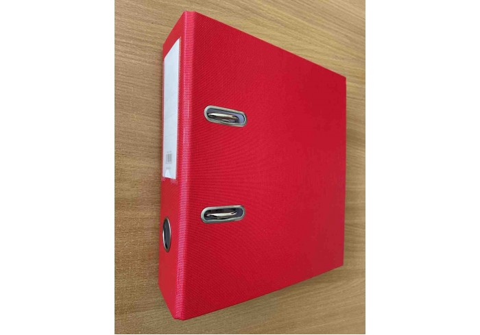 Папка-регистратор А5, 70 мм,  ПВХ односторонняя, красный,