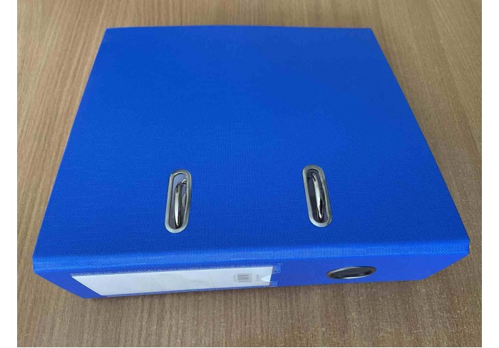 Папка-регистратор А5, 70 мм,  ПВХ односторонняя, синий,