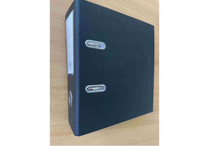 Папка-регистратор А5, 70 мм,  ПВХ односторонняя, черный,