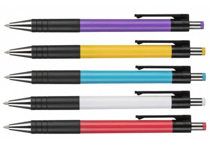 Ручка шариковая автоматическая MG Yokis синяя (толщина линии 0.6 мм),манжетка