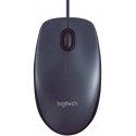 Мышь проводная LOGITECH B100, USB, 2 кнопки + 1 колесо-кнопка, оптическая, черная