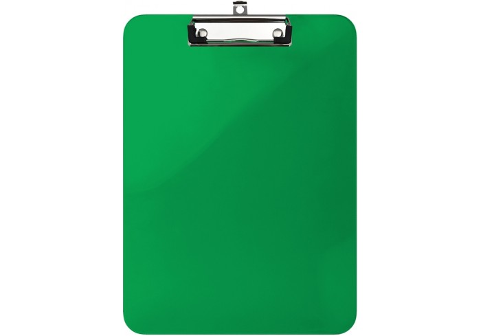 Планшет с верхним зажимом сверхпрочный, А4, PS пластик 2,3 мм, зеленый