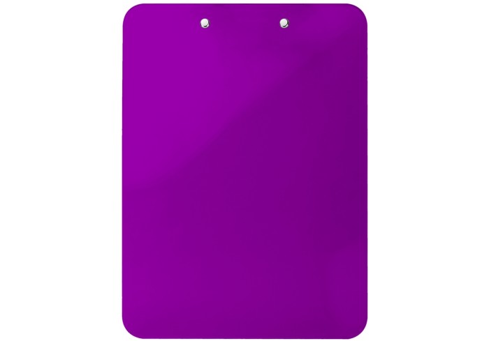 Планшет с верхним зажимом сверхпрочный, А4, PS пластик 2,3 мм, фиолетовый