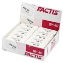 Ластик FACTIS BM 40 (Испания), 52х20х7 мм, белый, прямоугольный, скошенные края