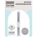 Бумага крепированная ТРИ СОВЫ, 50*250см, 22г/м2, серебряная, в рулоне, пакет с европодвесом