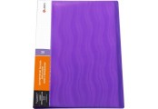 Папка с 20 вкладышами 0,60мм Волна фиолетовая