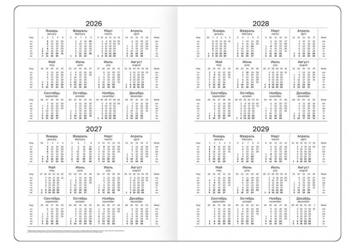 Ежедневник датированный 2026, А5, 7БЦ BG