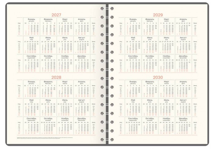 Ежедневник датиров.2027г, А5, 176л, мягкий переплет, кожзам, BG 