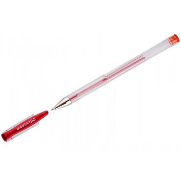 Ручка гелевая OfficeSpace красная, 1,0мм