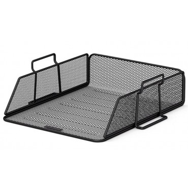 Лоток горизонтальный металлический, ЧЕРНЫЙ, (ДхШхВ)340×250×65 мм