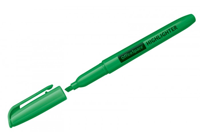 Текстовыделитель OfficeSpace зеленый, 1-3мм