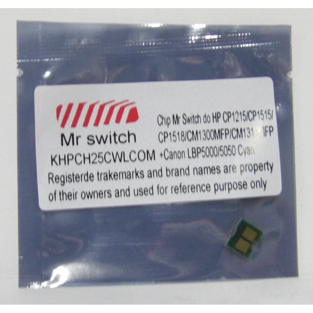 Чип Mr Switch  HP CP1215/CP1515/CP1518/CM1300MFP/CM1312MFP + Canon LBP5000/5050 Cyan пр.Китай