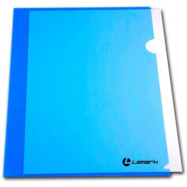 Папка-уголок 0,18 мм А4 п/прозрачная глянцевая, синяя