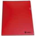 Папка-уголок 0,18 мм А4 п/прозрачная глянцевая, красная