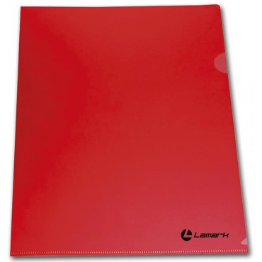 Папка-уголок 0,18 мм А4 п/прозрачная глянцевая, красная