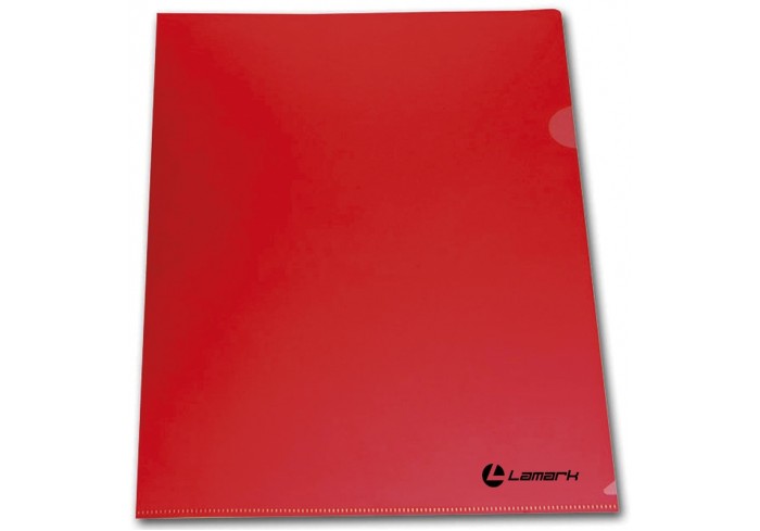 Папка-уголок 0,18 мм А4 п/прозрачная глянцевая, красная