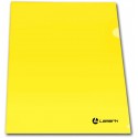 Папка-уголок 0,18 мм А4 п/прозрачная глянцевая, желтая