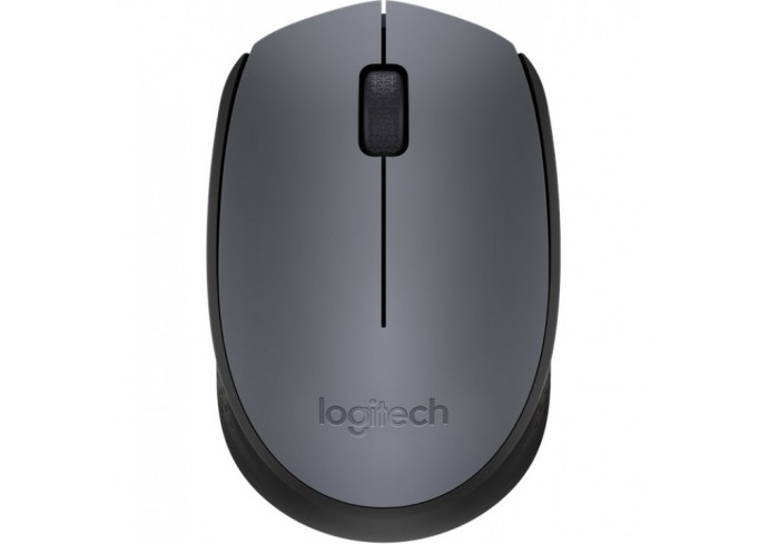 Мышь беспроводная LOGITECH M170, 2 кнопки + 1 колесо-кнопка, оптическая, черная