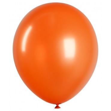 Воздушные шары,  50шт., М12/30см, MESHU, металлик, оранжевый
