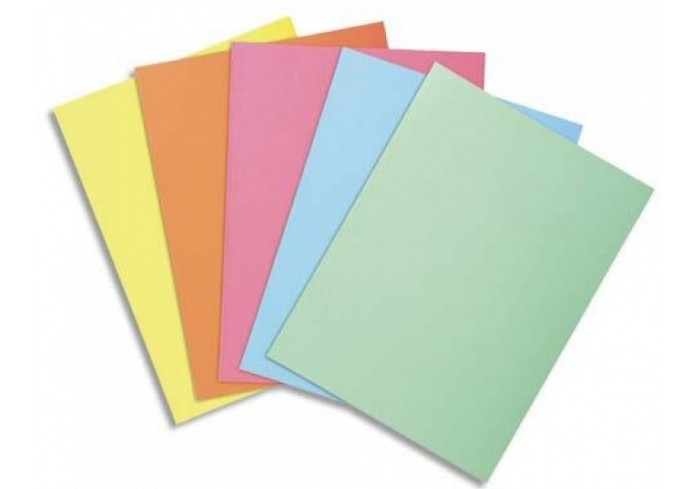 Бумага цветная,80г, А4,5*20, ассорти, ПАСТЕЛЬ(голуб/роз/зел/солн.-желт/желт.),100л