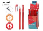 Ручка гелевая TINTA, КРАСНАЯ, игольч.пишущ.узел 0.5 мм, цветной пластик.корпус, стержень 130мм