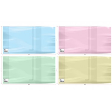 Обложка 233*450 для учебников, универсальная, ArtSpace, цветная, с закладкой, ПЭ 200мкм