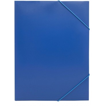 Папка на резинке A4 пластик, синяя, 0.5мм,